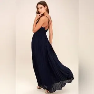 Lulus Dresses Lulus Depths Of My Love Navy Blue Maxi Dress Size Small Nwt Bridesmaids Prom Poshmark